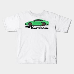 supercar 911 turbo s 992 green Kids T-Shirt